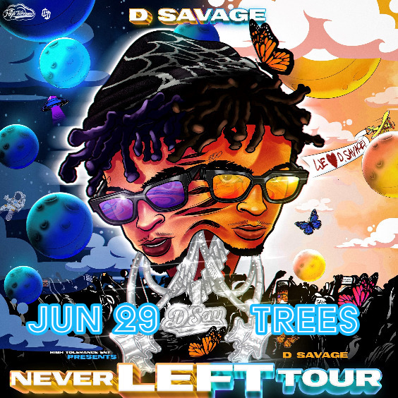 New show! D Savage on June 29th. Tickets on sale tomorrow at 10am TreesDallas.com