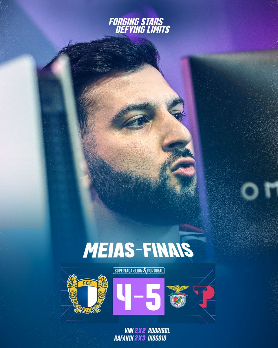 Autêntico braço de ferro ⛓️ quebrado pelo SL Benfica 🔥 Eis o primeiro finalista!

#eLigaPortugal #ForgingStarsDefyingLimits