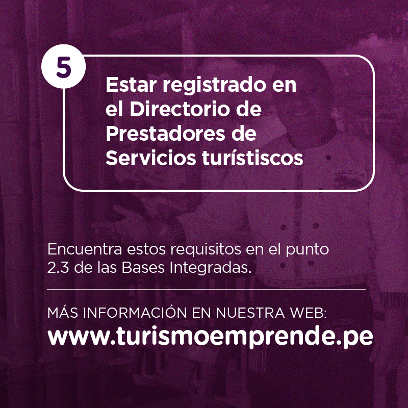 Conoce los requisitos para poder postular al concurso público #TurismoEmprende 2024 y darle el impulso que tu negocio o emprendimiento turístico necesita. #ReactivandoElTurismo ✅Conoce cómo postular al aquí 👉 turismoemprende.pe