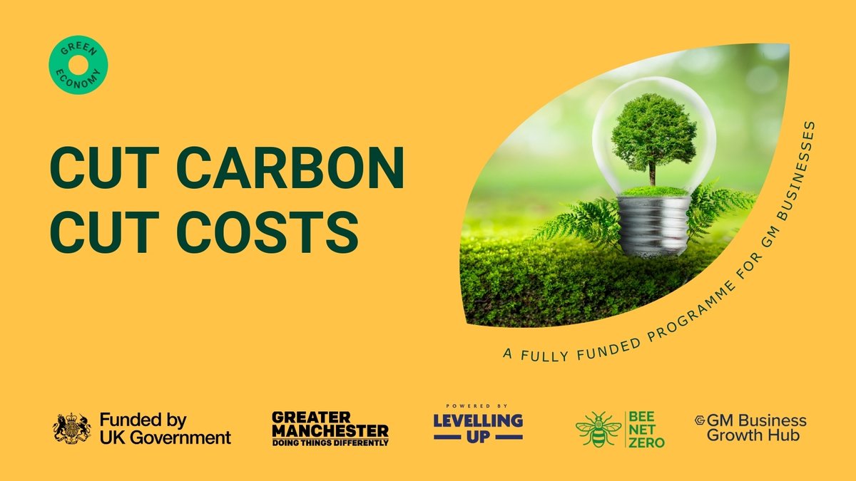 💪🏽Ready to make a positive environmental impact and future-proof your business? Join the Cut Carbon Cut Costs Series, starting 16 May. 🎁 Free for GM businesses! 👇 ow.ly/KGsP50RrIBa #CutCarbonCutCosts #SustainableBusiness #GreenEconomy #ClimateAction #GMBusinesses