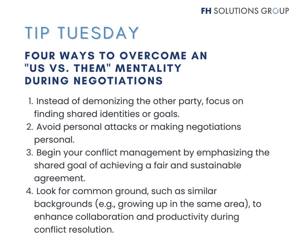 Getting caught up in a 'me vs. you' or 'us vs. them' mentality can be easy during high-stakes or contentious #negotiations. How can you overcome this type of mentality during negotiations? #labor #laborunions #negotiator