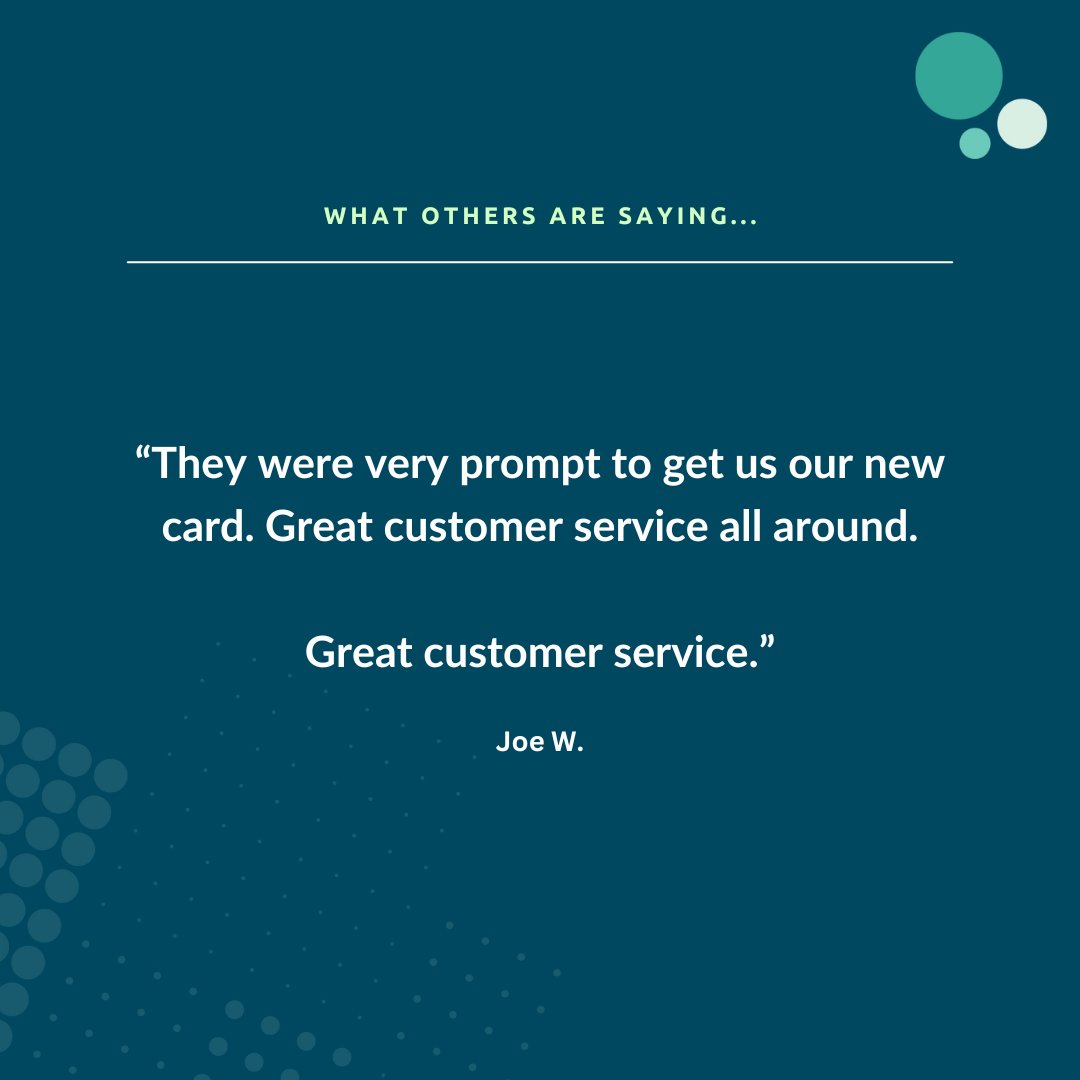 It’s #TestimonialTuesday and we’re sending a big shout-out to our wonderful team at the Forest City Branch! Thanks to Joe W. for highlighting the quick, seamless service you received. #SkylaCU #BelieveinBetter #BuildingAmazing
