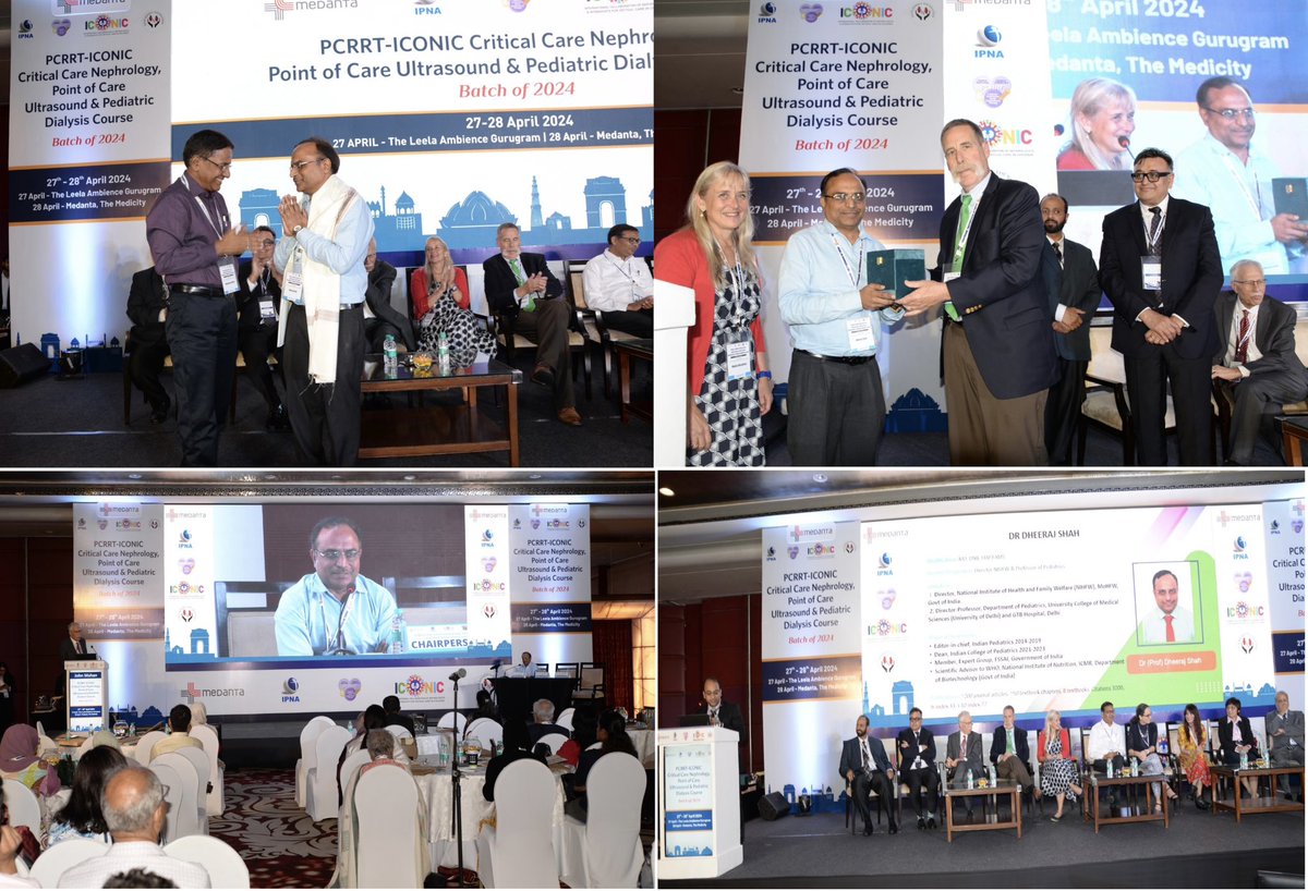 Dr Dheeraj Shah, Director #NIHFW, was honored as the Chief Guest in IPNA-PCRRT-ICONIC CriticalCare Nephrology Course on 27.4.24 at Gurgaon in presence of stalwarts of Nephrology from around the world. He also chaired a session on Competency based education in pediatric nephrology
