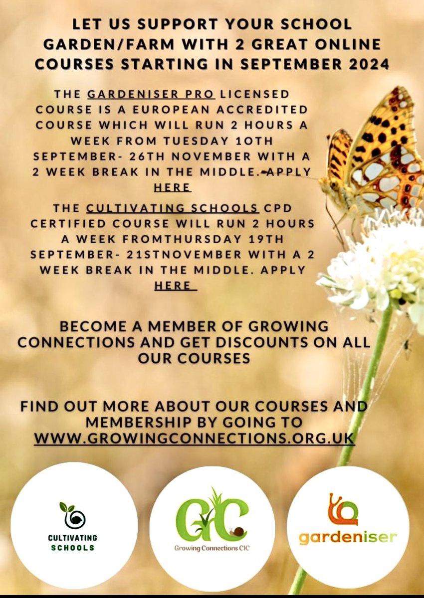 Become a member of @GrowingConnect free and find out more about the 8 week prog #CultivatingSchools online starting Sept growingconnections.org.uk/cultivating-sc… @EcoSchools @RHSSchools @GTcommunities @LetsGrowToBham