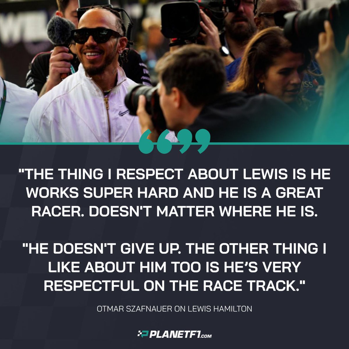 'Respectful on the race track.'

Ex-F1 team boss Otmar Szafnauer had this to say about Lewis Hamilton when recently asked about the seven-time World Champion.

#LewisHamilton #Mercedes #F1