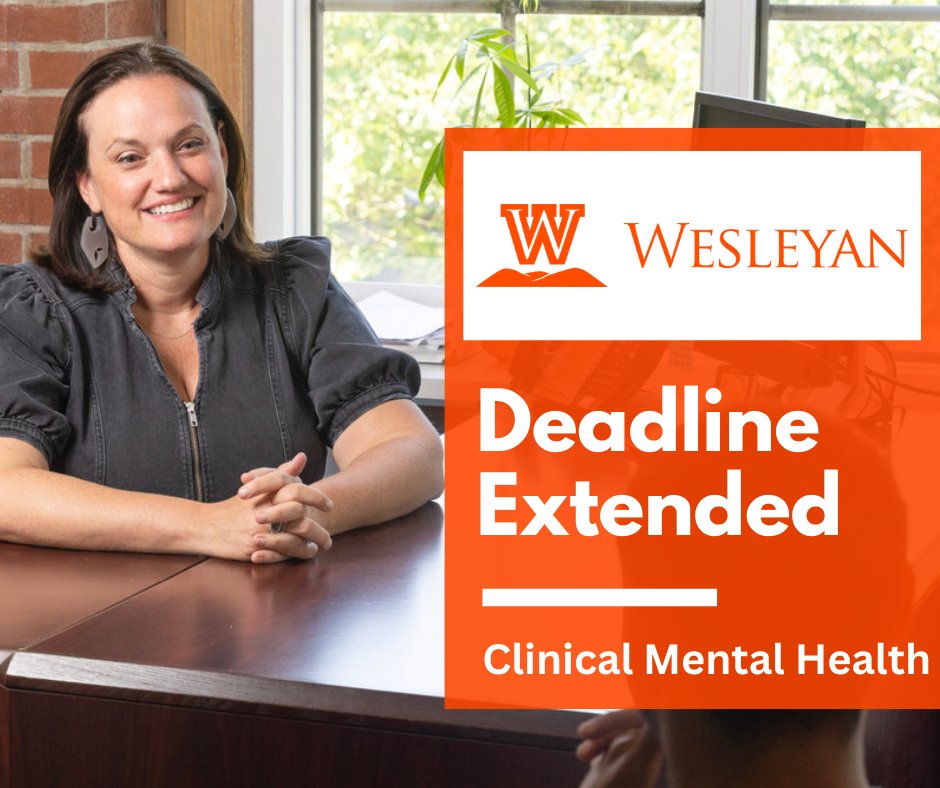 The application deadline for the Clinical Mental Health Master's Program has been extended to May 15th. Learn more and apply here: wvwc.edu/cmhc #DiscoverWVWC #ichoseWVWC