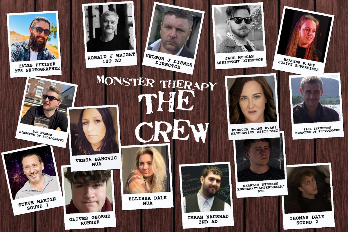 Meet the crew for Monster Therapy.. our 5 days shoot starts tomorrow 🕺🕺🕺🕺🕺