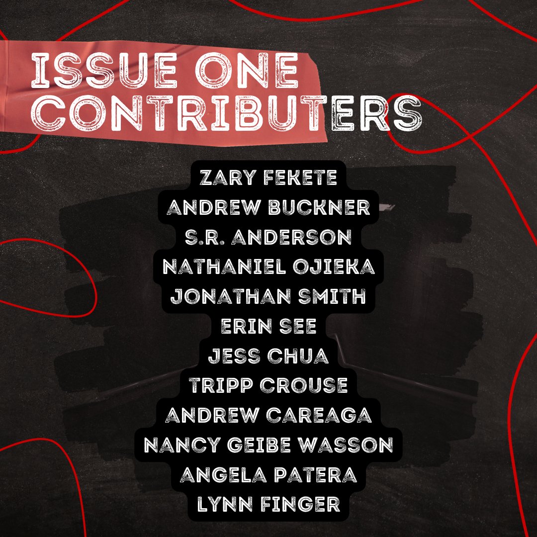 redstringlitmag's tweet image. Issue I: horror / mystery / thriller is now available on our website. Thank you very much to each of our contributors! 🪡
#WritingCommunity #HorrorCommunity #poetry #fiction #artwork #cnf #writersoftwitter