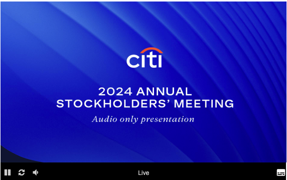 Vast majority of questions at the @Citi AGM are about sustainable finance & climate. CEO Jane Fraser is giving scripted answers not addressing them. The board haven't even bother to put their faces on camera. This is what shareholder democracy at US banks looks like right now: