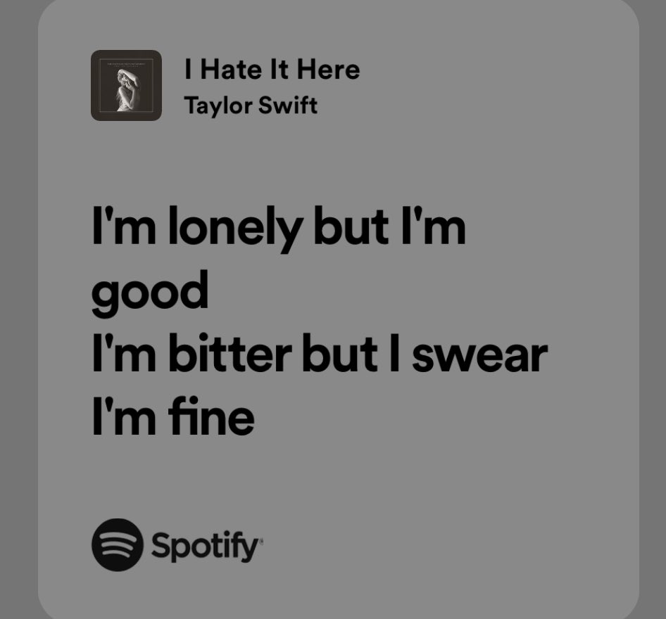 i’ve never related to lyrics more than these right here 🥲✨ #TSTTPD