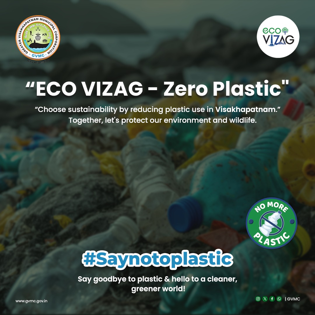 🌍 Let's make a positive impact on our planet by saying no to plastic! 🚫🌱 Join us in reducing plastic waste and protecting our environment in Visakhapatnam. Together, we can create a cleaner and healthier world for future generations. Make the switch to reusable alternatives…