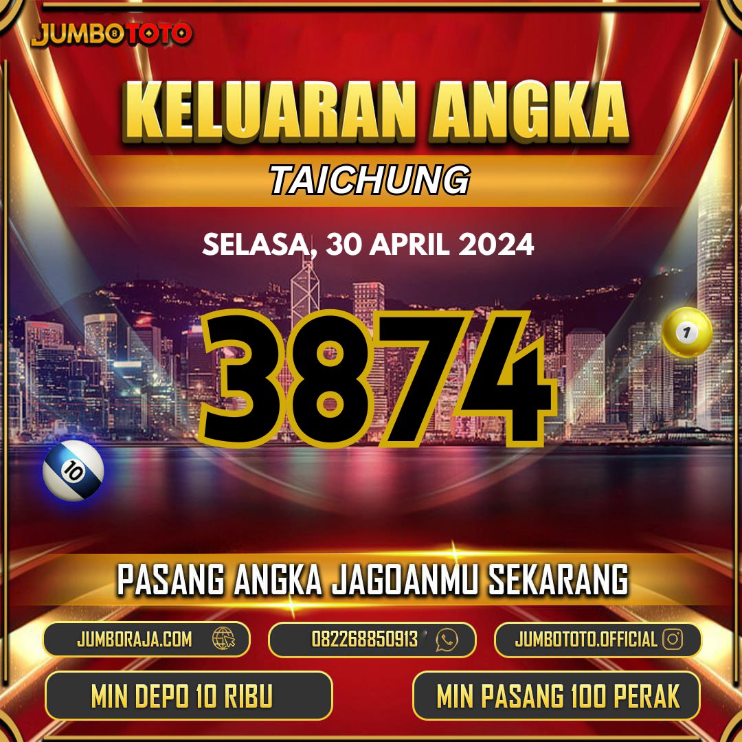 🔥RESULT TAICHUNG SAH 3874🔥
Menang berapapun pasti dibayar lunas

#jumbototo #resultjumbototo