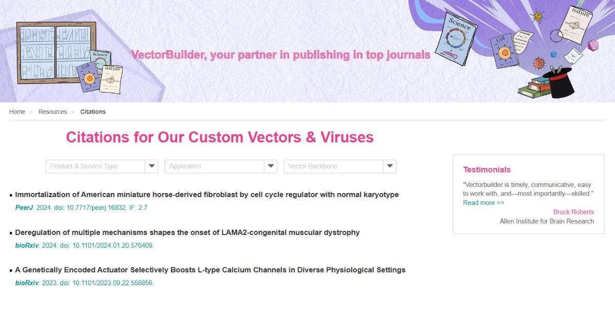 How to Cite VectorBuilder’s Vectors in Publications 📝🤔 When you publish a study utilizing a vector made by VectorBuilder, you can cite the vector ID in your paper for it to be used to retrieve details of the vector on our website: vectorbuilder.com/resources/cita… 🧬