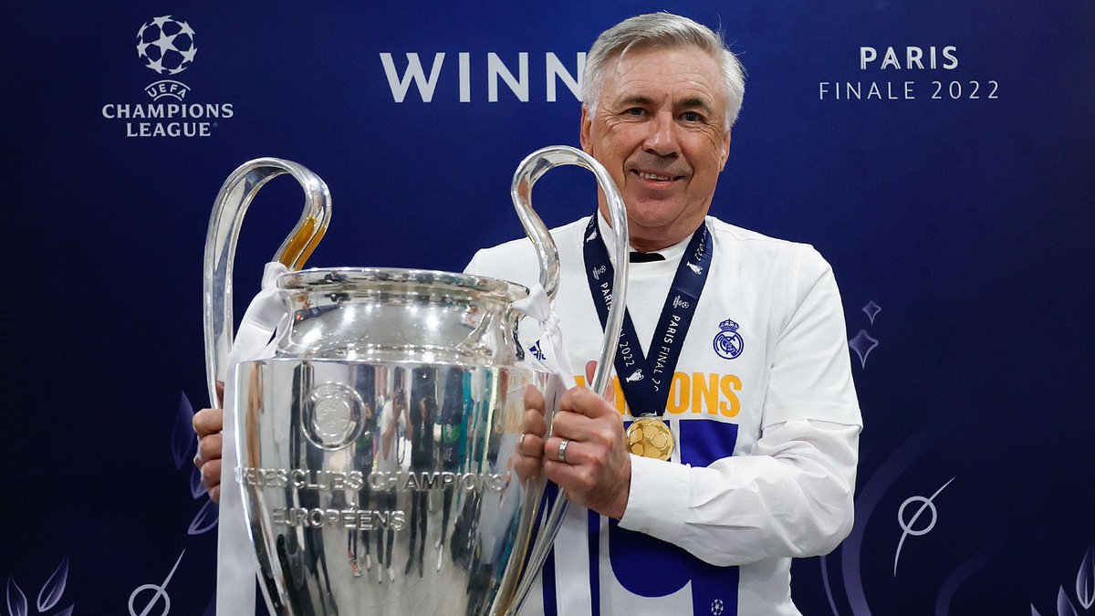 ◾️Most Champions League trophies (4) ◾️Two-time winner as a player ◾️Unbeaten against Bayern in the competition. Carlo Ancelotti is a master of the competition 💪 #3SportsGH