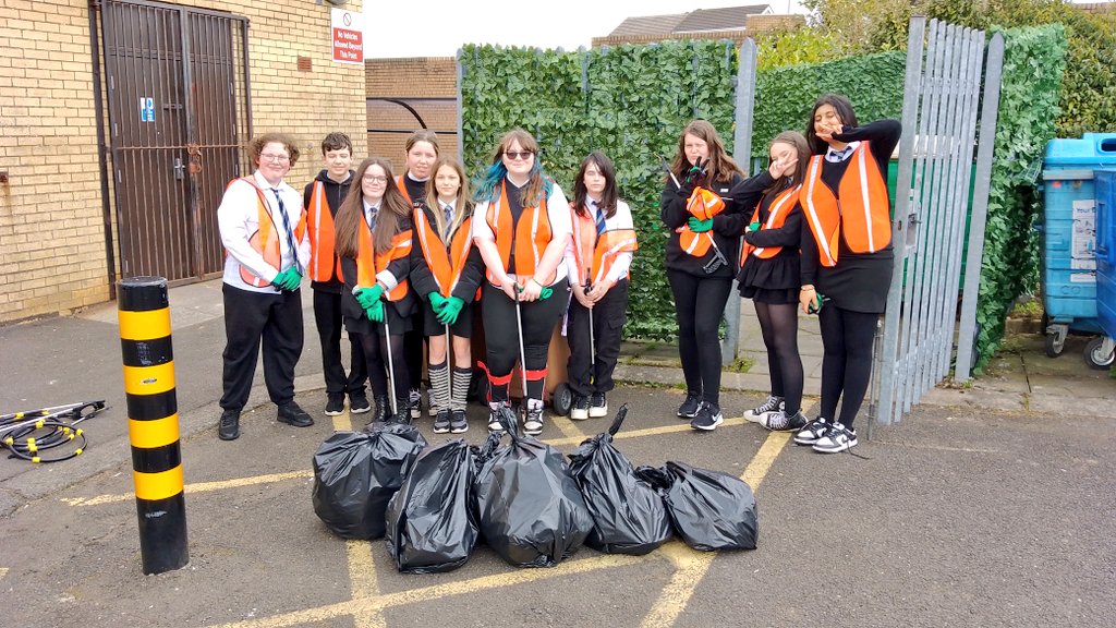 Another day, another litter pick. It's amazing the difference we can make in an hour! #EcoSchools @brannock_high