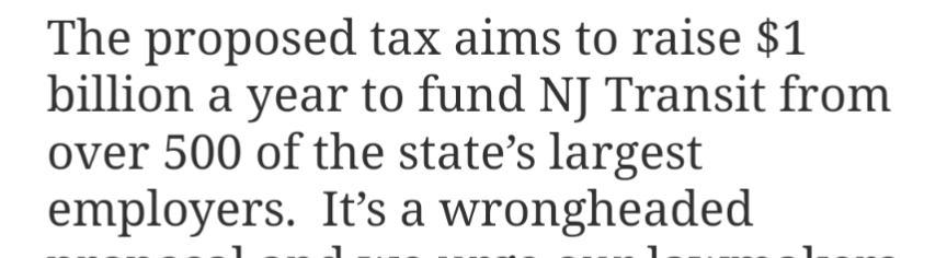 Not going to bother debunking the whole nonsense op-ed but some notes on this: 1) most corporations paying are out of state and need no physical footprint in state to pay, just sales 2) 600 corps = the top 0.5% of corporate filers 3) they don't necessarily employ NJ residents