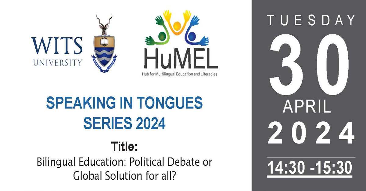 .@drwaynewright presented “Bilingual Education: Political Debate or Global Solution for All?”  today @ the Speaking in Tongues Series 2024 seminar hosted by South Africa's @WitsUniversity & the Hub for Multilingual Education & Literacies (@Wits_HuMEL). #BoilermakerEducator