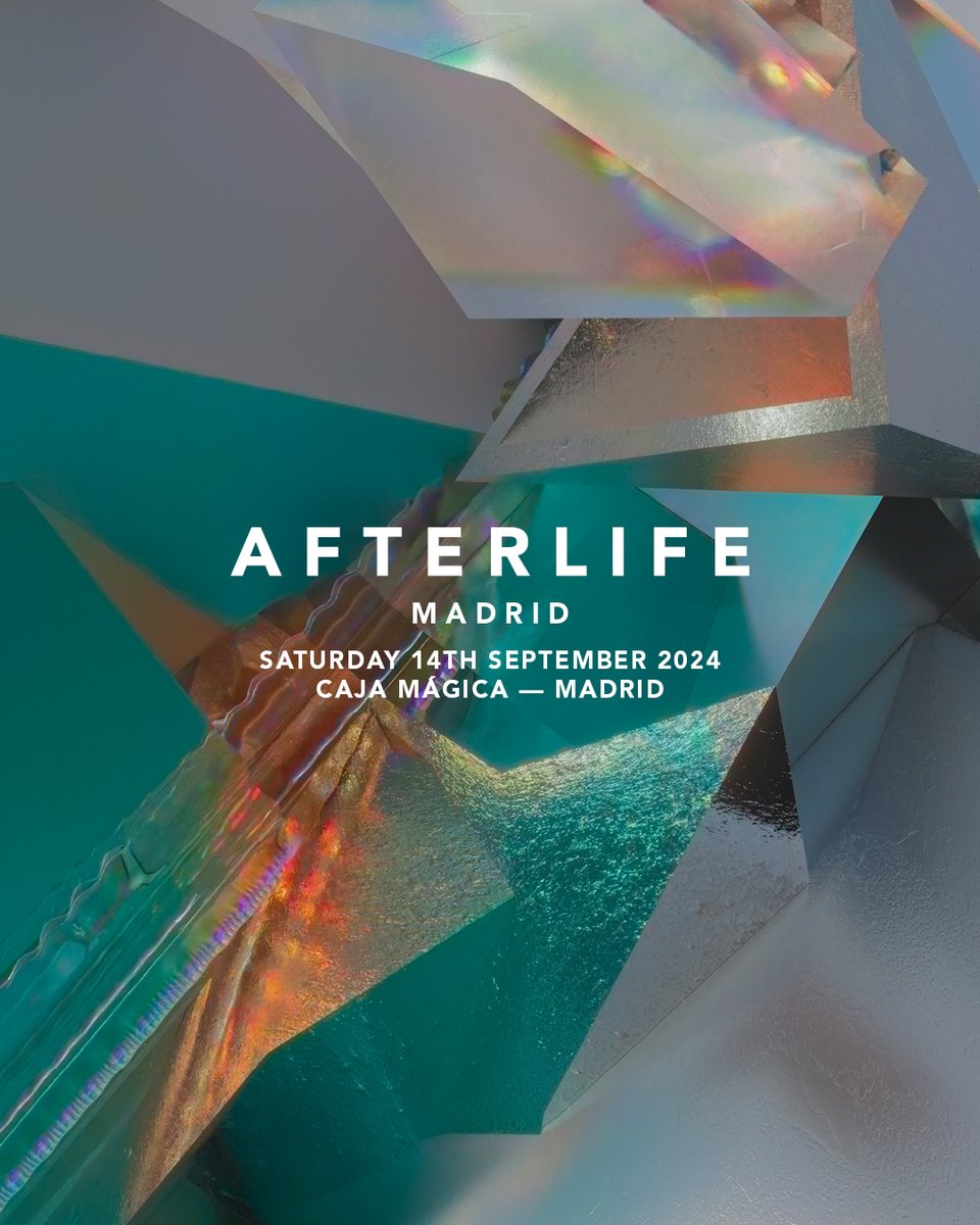 ¡@afterlife_ofc vuelve a Madrid el próximo sábado 14 de septiembre! 📍Caja Mágica.