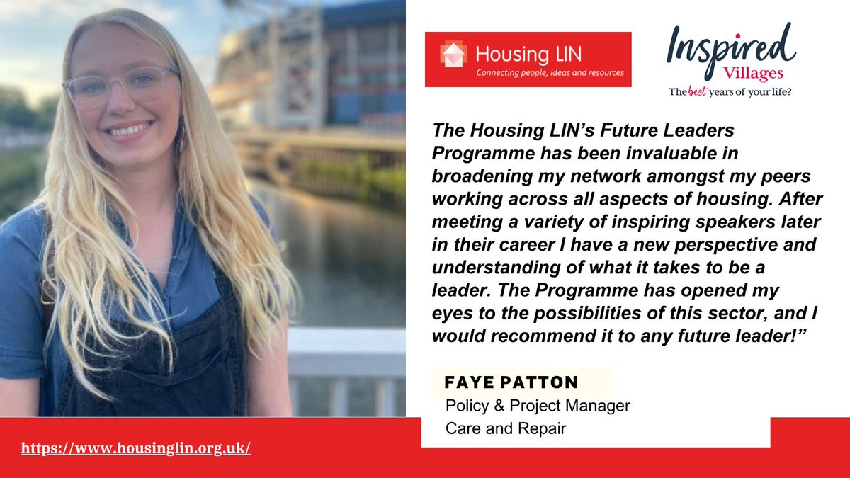 Housing LIN (@housinglin) on Twitter photo There's still time to apply for this year's Housing LIN Future Leaders Programme, kindly supported by
<a href="/InspiredLifeUK/">Inspired Villages</a>!
✨With just 4 days to go before applications close on Friday 3 May, find out more and apply at housinglin.org.uk/consultancy/ou… There's still time to apply for this year's Housing LIN Future Leaders Programme, kindly supported by
<a href="/InspiredLifeUK/">Inspired Villages</a>!
✨With just 4 days to go before applications close on Friday 3 May, find out more and apply at housinglin.org.uk/consultancy/ou…