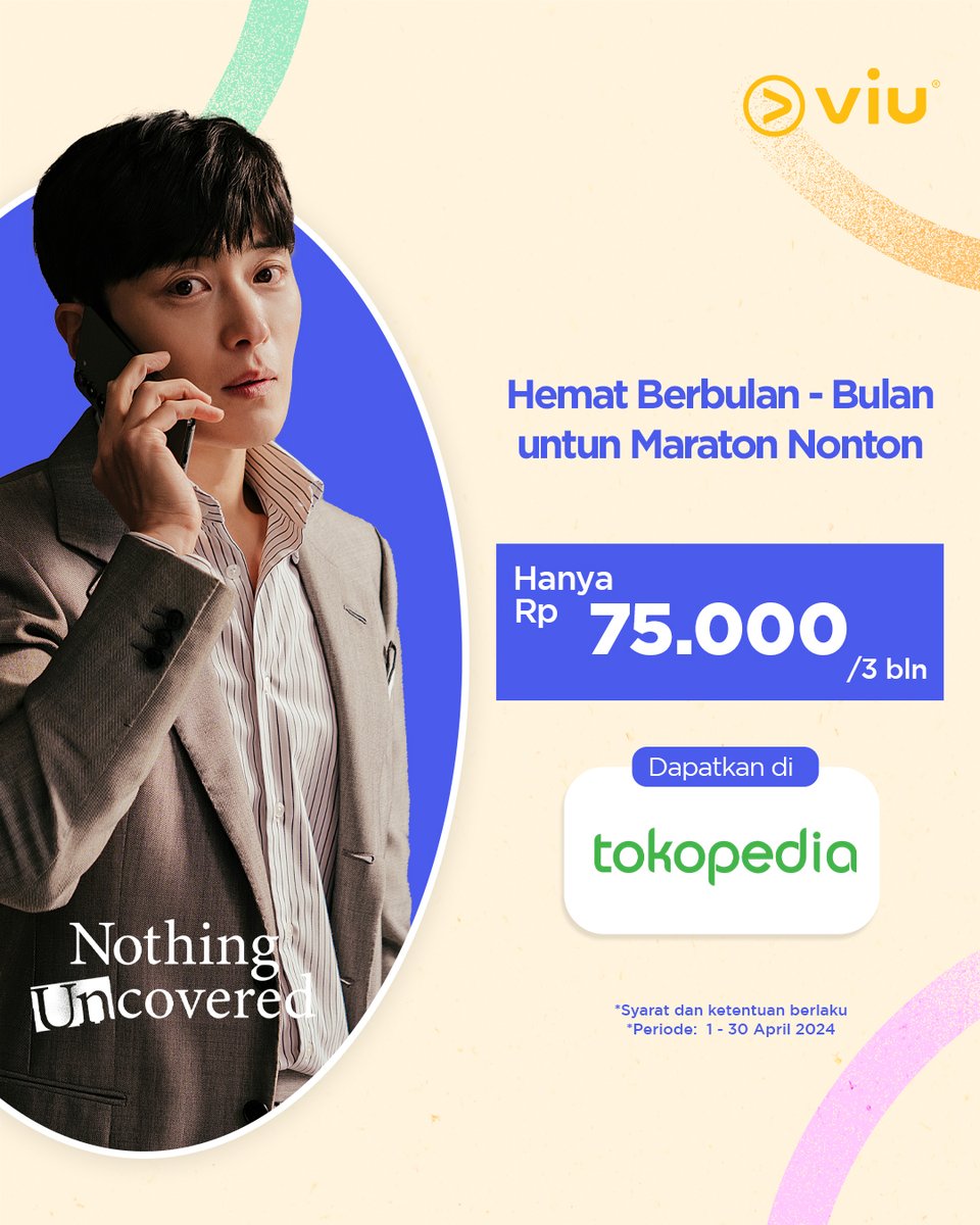 Cie, besok libur~ Aku mau ajak kamu maraton nonton dengan promo dari @tokopedia yang hemat buat tiga bulan ke depan nih 😍 Dapatkan sekarang juga, klik di sini: tokopedia.com/streaming/viu/ #Viu #ViuPromo