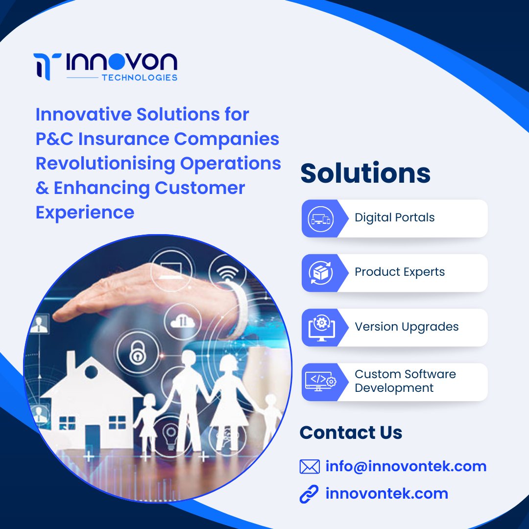 Discover cutting-edge P&C insurance solutions for Guidewire DuckCreek Socotra with Innovon Technologies. 
Explore now!
innovontek.com/solutions/p-c-…

#innovon #innovontech #digitaltransformation #innovativesolutions #innovativesolution #digital #innovontechnologies #insurancetechnology