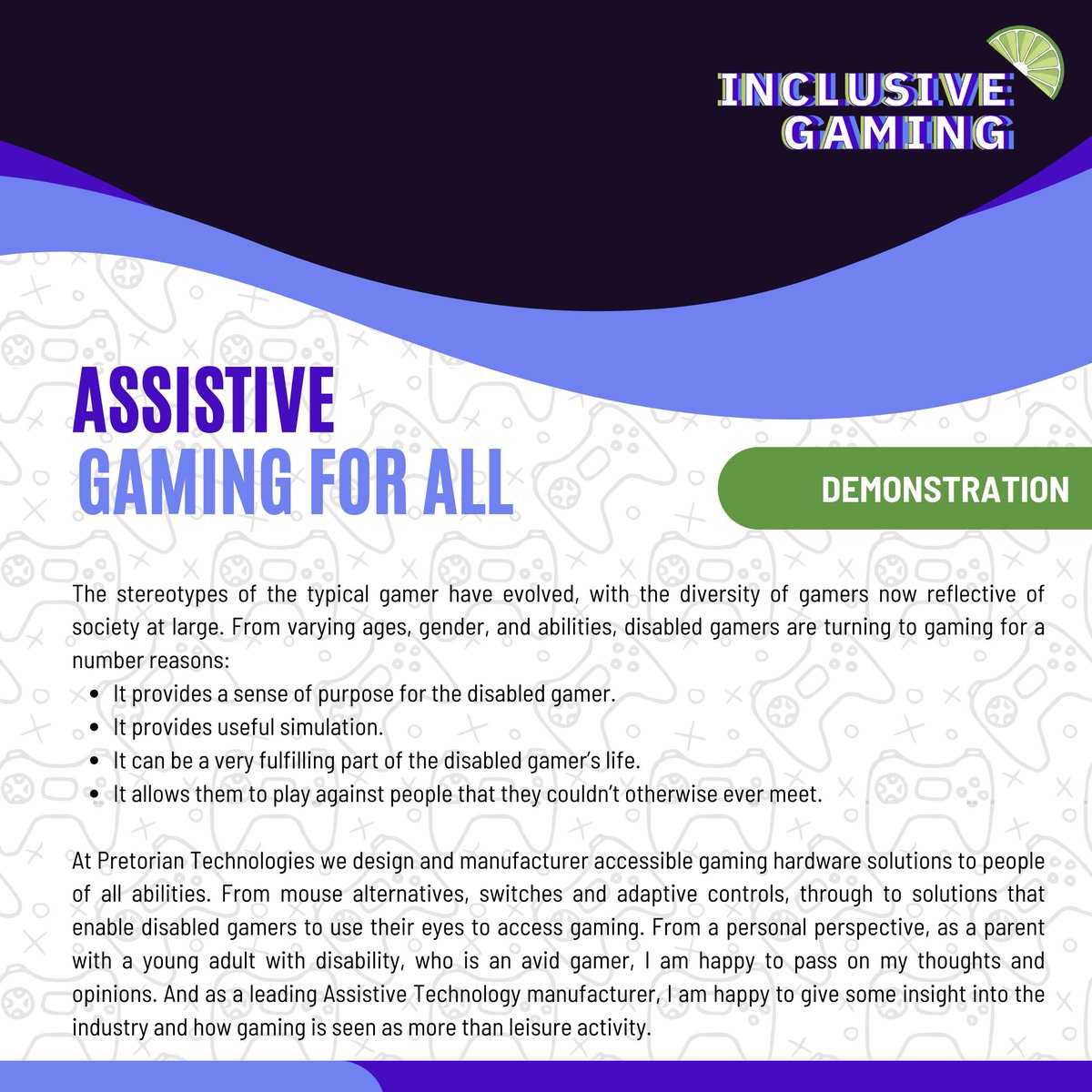 oxford.games (@gamesoxford) on Twitter photo <a href="/PretorianTech/">PretorianTech</a> designs and manufacturers accessible gaming hardware solutions to people of all abilities. From mouse alternatives, switches and adaptive controls, through to solutions that enable disabled gamers to use their eyes to access gaming. <a href="/PretorianTech/">PretorianTech</a> designs and manufacturers accessible gaming hardware solutions to people of all abilities. From mouse alternatives, switches and adaptive controls, through to solutions that enable disabled gamers to use their eyes to access gaming.