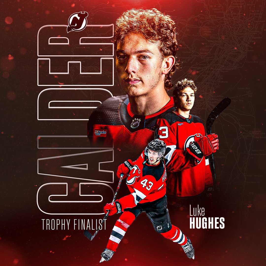 The kid is a star! Luke Hughes is a Calder Memorial Trophy finalist. 📰: bit.ly/4bek0XG