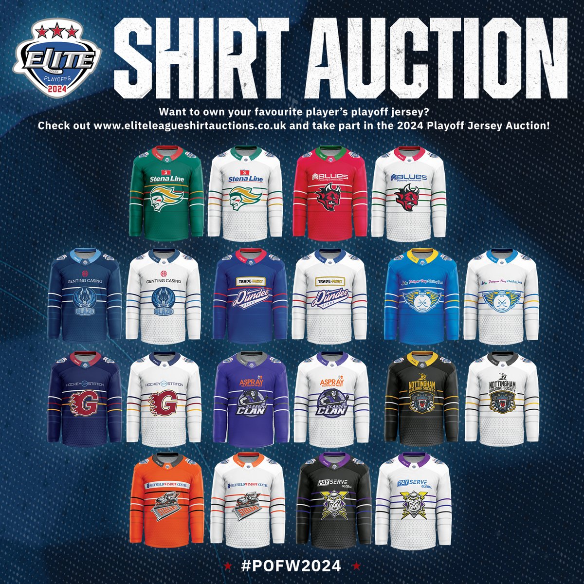 👕 | Playoff Jersey Auction 𝙀𝙉𝘿𝙎 𝙏𝙊𝙉𝙄𝙂𝙃𝙏 Don't miss out on the chance to own a Glasgow Clan Playoff Jersey💜 Bidding closes at 8pm on Tuesday 30th April 2024. 🔗➡️ bit.ly/3mItczS