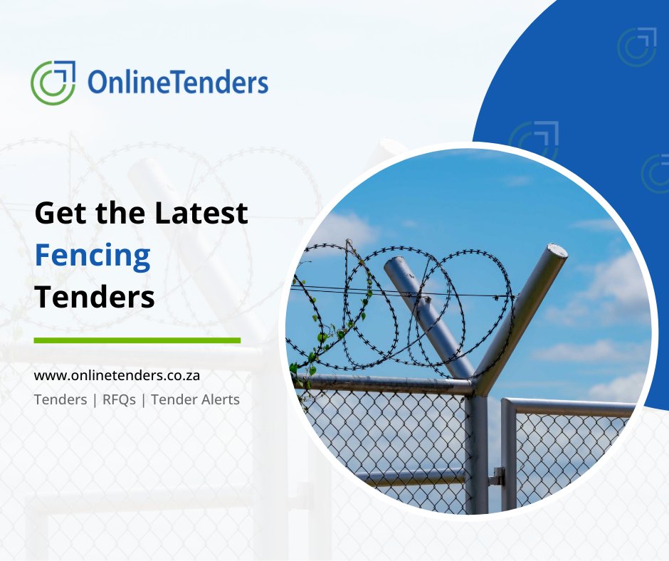 New Fencing Tenders and Business Opportunities:
- Fencing of Great Kei Municipality Cemetery in Kei Mouth, Cwili.

#fencing #businessleads #dailytenderalerts #tenders #onlinetenders 

Visit the OnlineTenders website to find the latest Fencing tenders:
onlinetenders.co.za/tenders/south-…