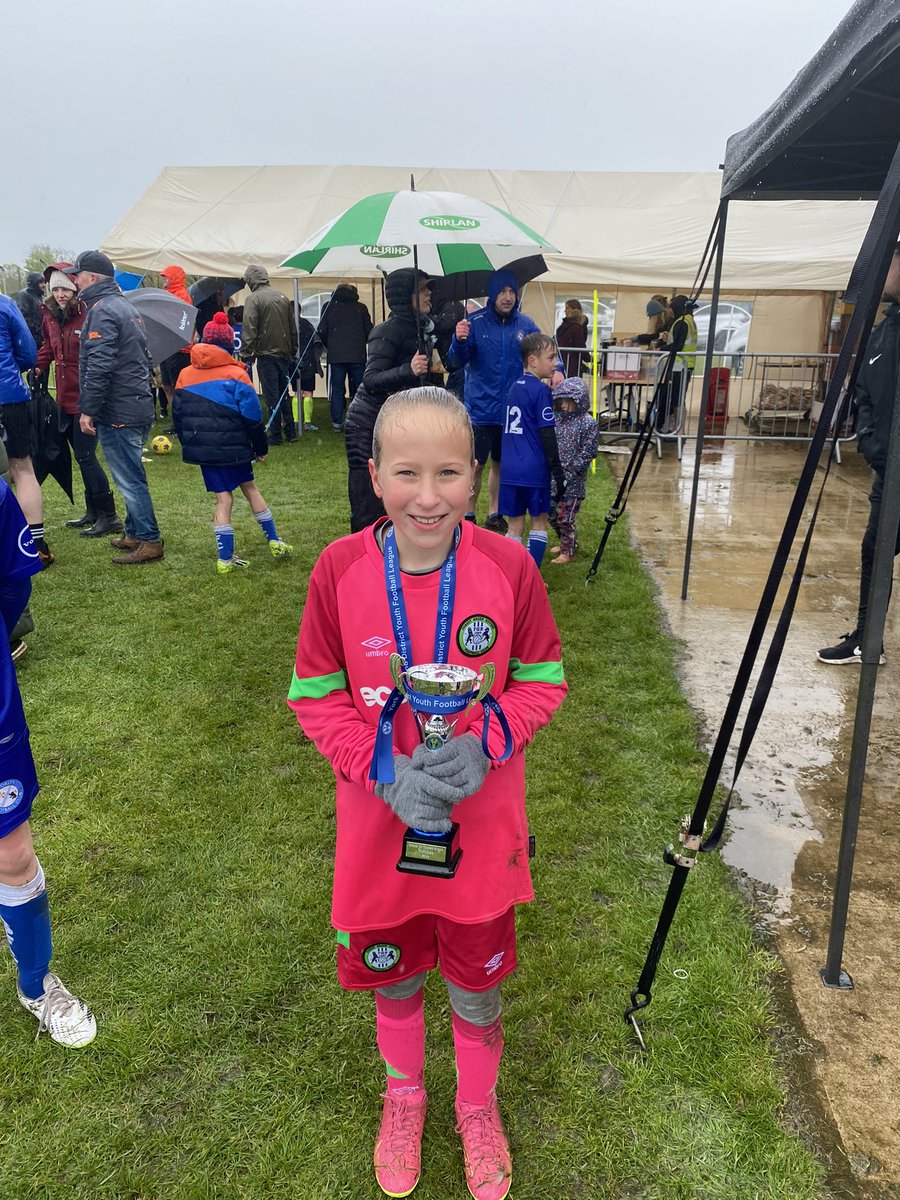 When you have a league final to play of course there was only one keeper kit for @whatlucyferdoes to wear had to be her @FGRFC_Official kit #grassrootsfootball #keeper #wearefgr #winner