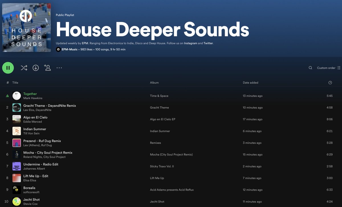 New Summer Jams ❤️‍🔥

> tinyurl.com/EPM-House

#deephouse #housemusic #newmusic #berlin #london #maastricht #tuesdayvibe #summervibe