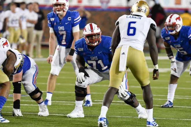 After a great conversation with @CoachFoster_ , I am blessed to receive and offer from @SMUFB ‼️ 
@CoachKyleCooper @GarinJustice 
@mcbseth51 @StanfordGerry #PTK #thigh #linemanissues #recruiting