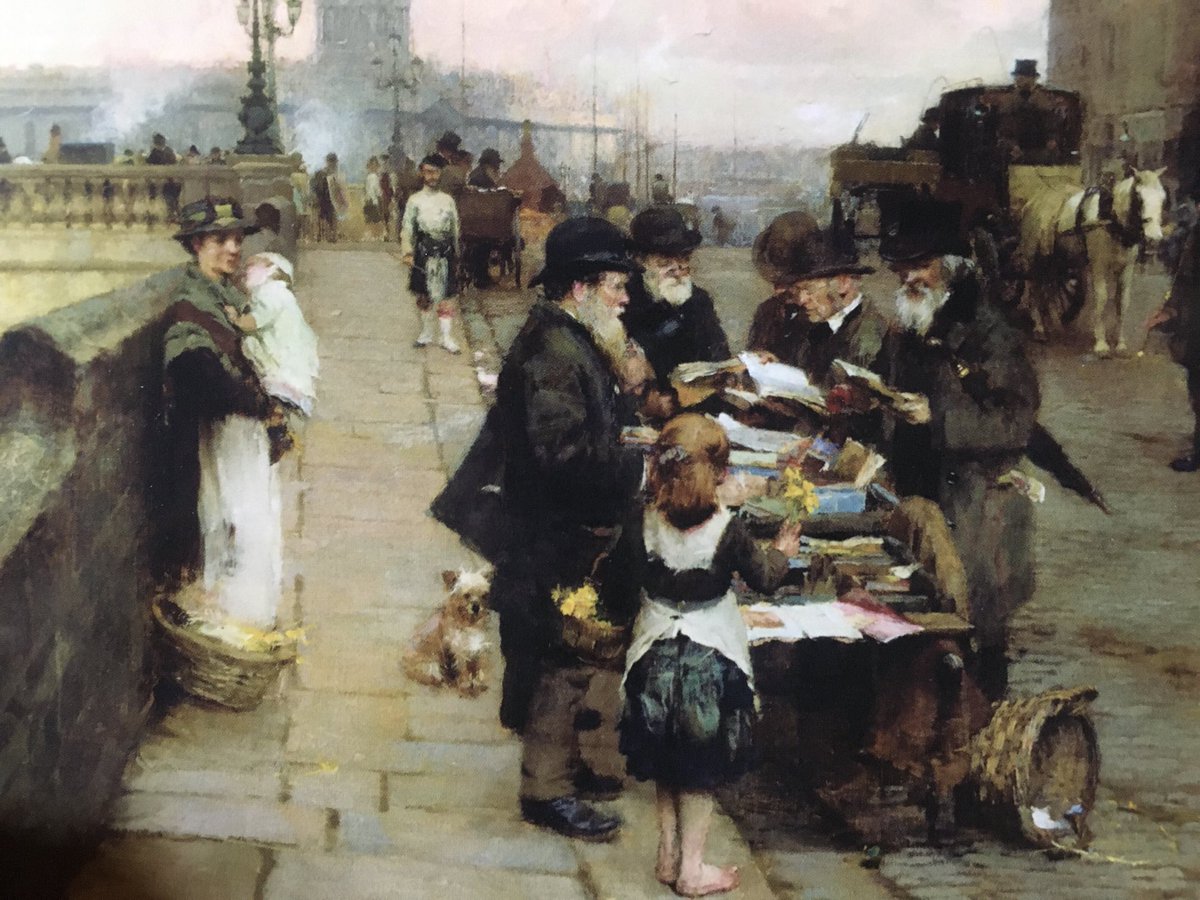 Vendor of Books, Dublin, painting by Walter Osborne