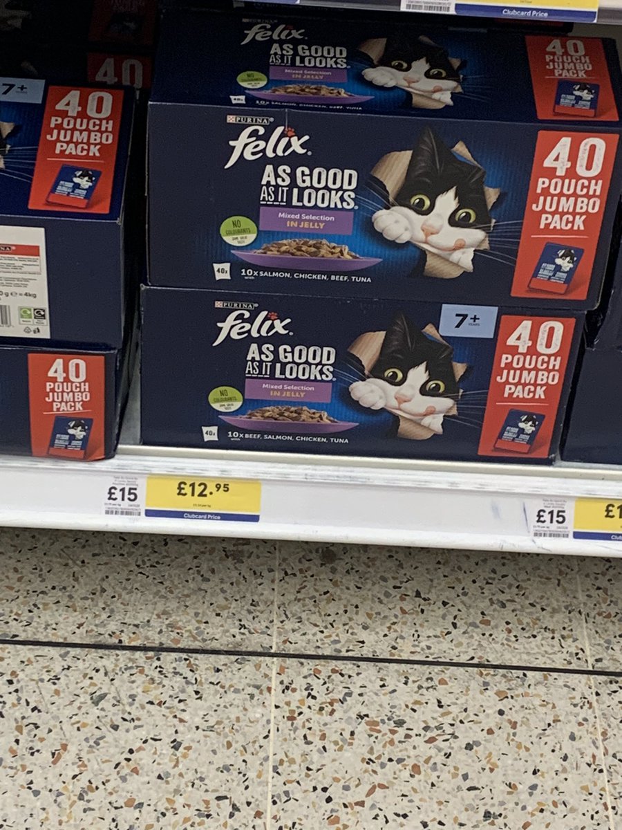 It’s things like this that make me want to leave the uk asap

This box of cat food was £11 a couple of weeks ago. How can you justify such a big increase in price, masquerading as a discount! 

@Tesco you’re just ripping us off 

The UK is run by corporate cartels
#CostOfLiving