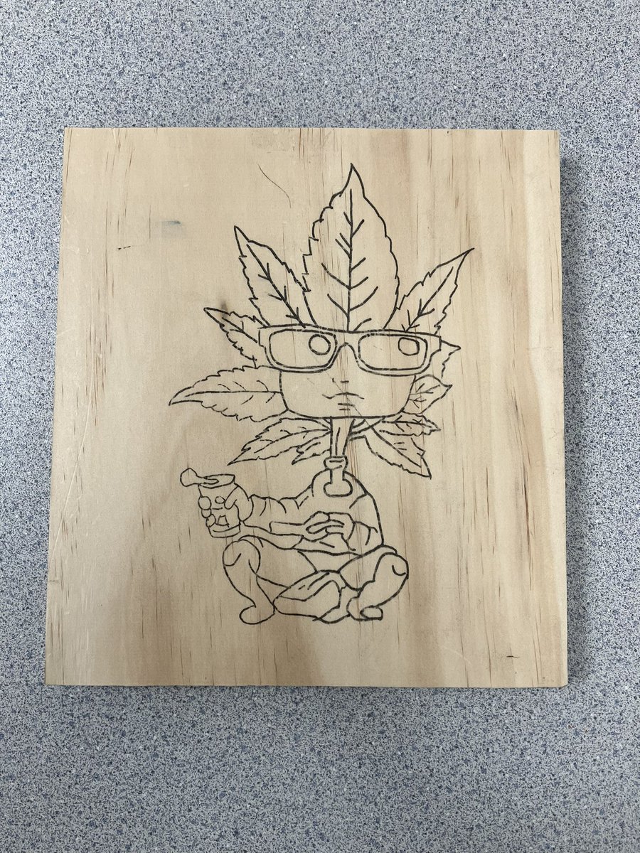 Also to come is this <a href="/StoniesSmoke/">Stonies</a> Stonie 👀💨🔥 Just lined it up ready to burn

Stay tuned as I bring it to life

More to come this week, you won’t want to miss these #NFTs being #WoodBurned 

Should I do some time lapse videos? 🫣
Comment below