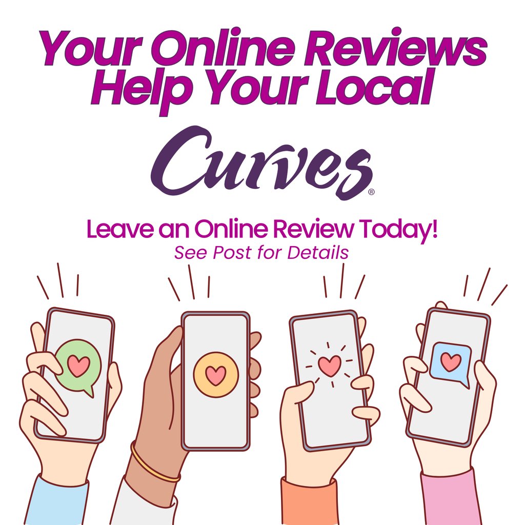 Calling all Curves Members! 📝 Have you been crushing your fitness goals with us? Don't keep it a secret! Spread the word by leaving a review on Facebook and let others know why Curves is your go-to fitness destination. #CurvesStrong #Reviews #ShareYourExperience #CommunityLove