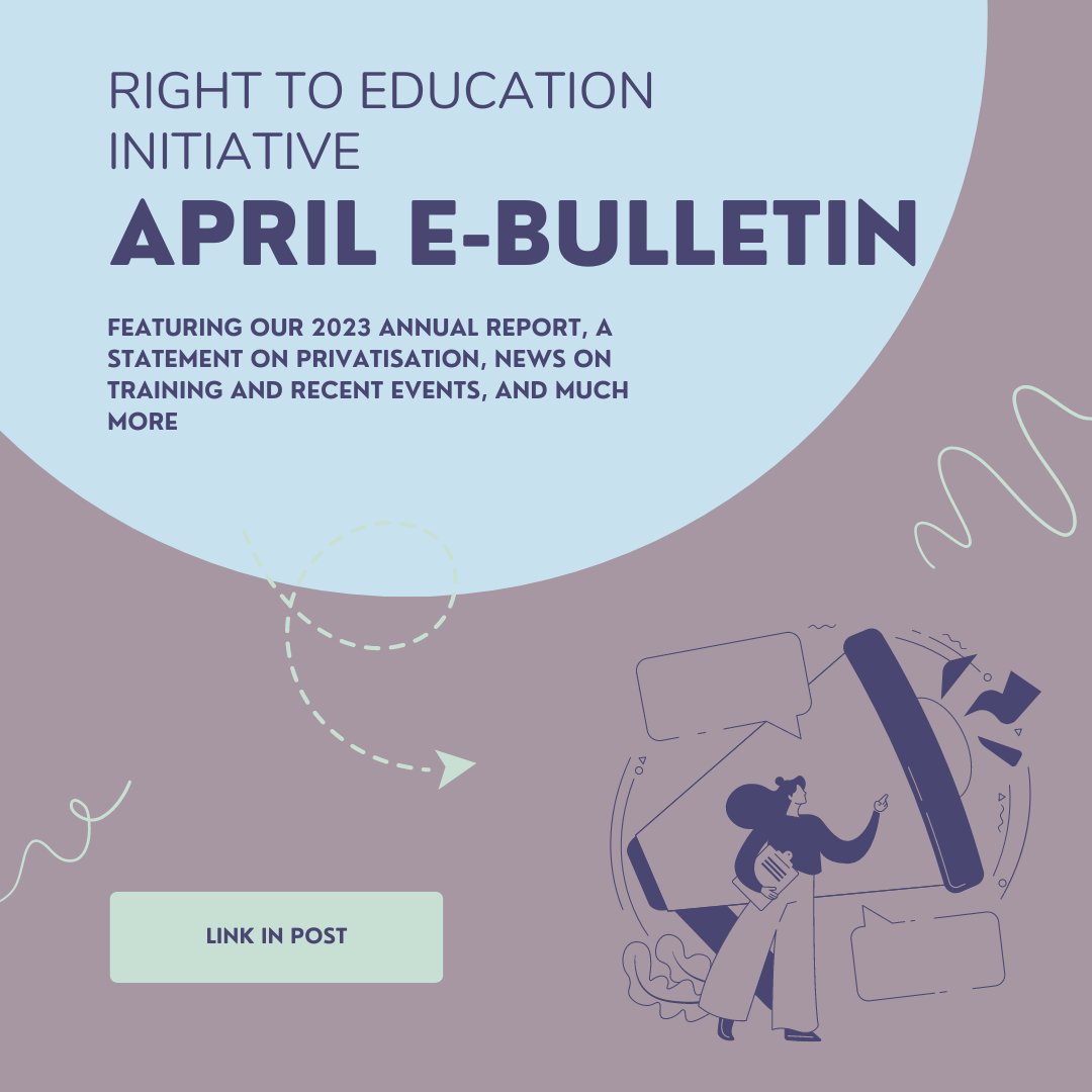 Our April e-Bulletin is out ! 💫 Featuring our 2023 Annual report + resources about attacks on schools in Nigeria, case-laws on Romani students in Hungary and on students with disabilities in Argentina Read it here 👉 mailchi.mp/8b4af5c5ddf0/r…