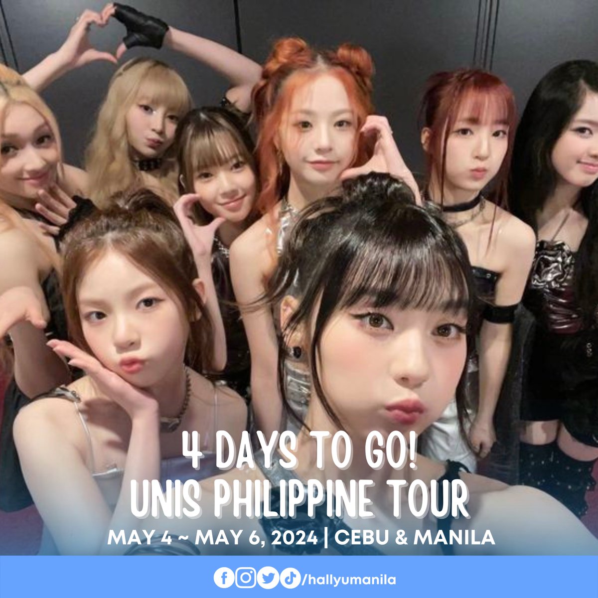 4 days to go, UNIS fans! 🔔

If you haven't already, get your WE UNIS albums via cdmentertainment.ph to join UNIS' fansign events on May 4, 5, and 6!

Presented by @cdmentph and @rafaella_films
#UNIS_Philippine_Tour
#UNISinCEBU
#UNISinMANILA
#UNISinMANILA_Day2