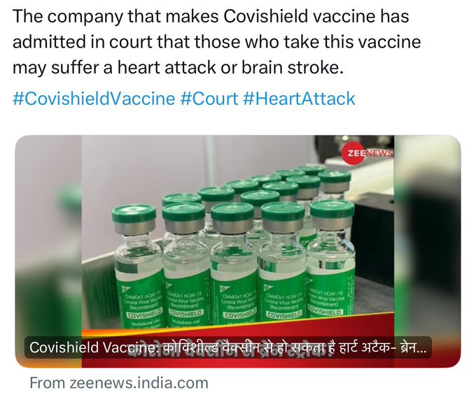 Took right decision to not take the vaccine .. I’m so proud of myself #Covishield #ArrestNarendraModi #heartattack