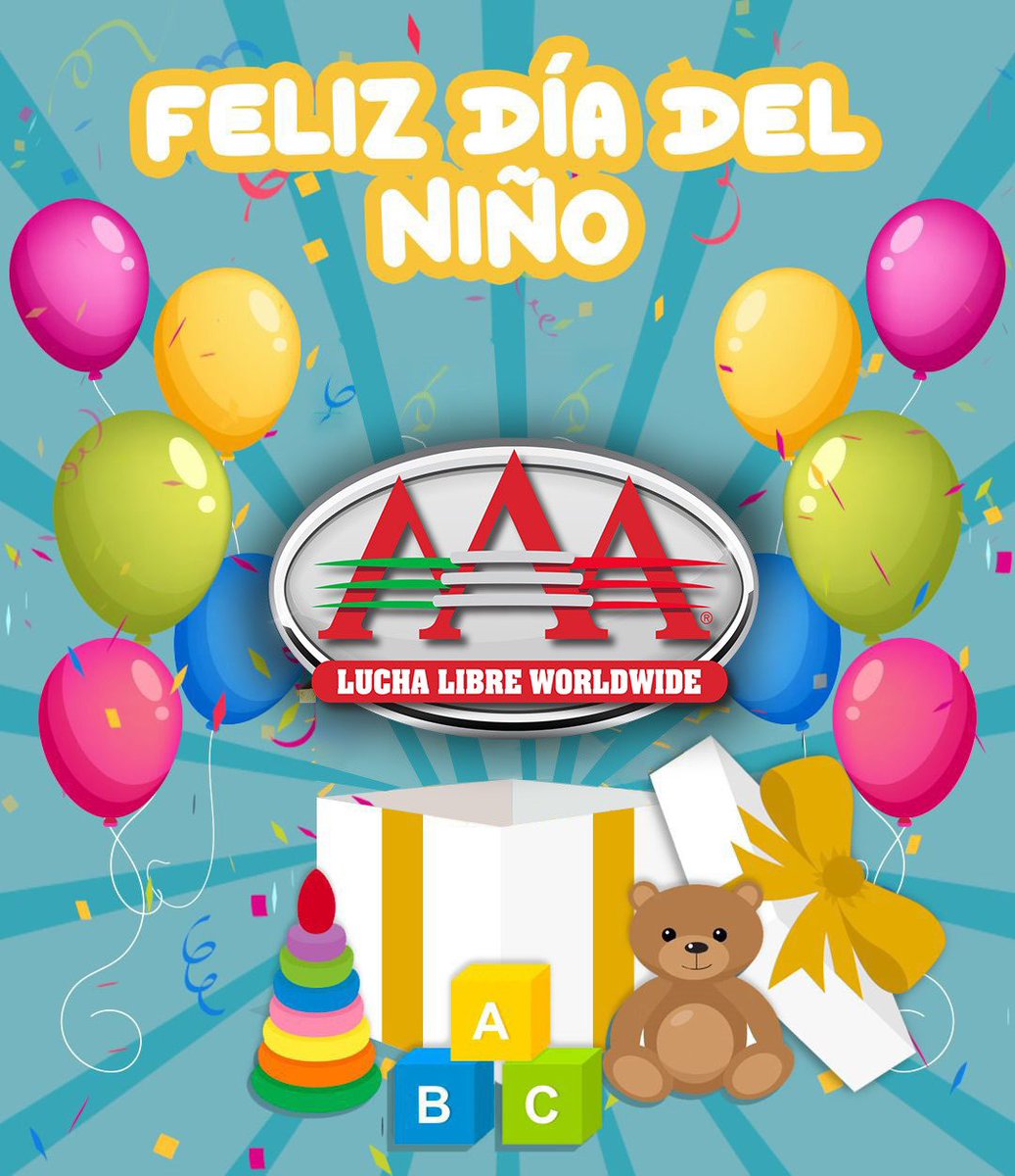 Que hoy sea un gran día para jugar, reír y divertirse 👏👏👏 ¡Feliz Día del Niño! 🥳🎊🎉🎁❤️ @luchalibreaaa