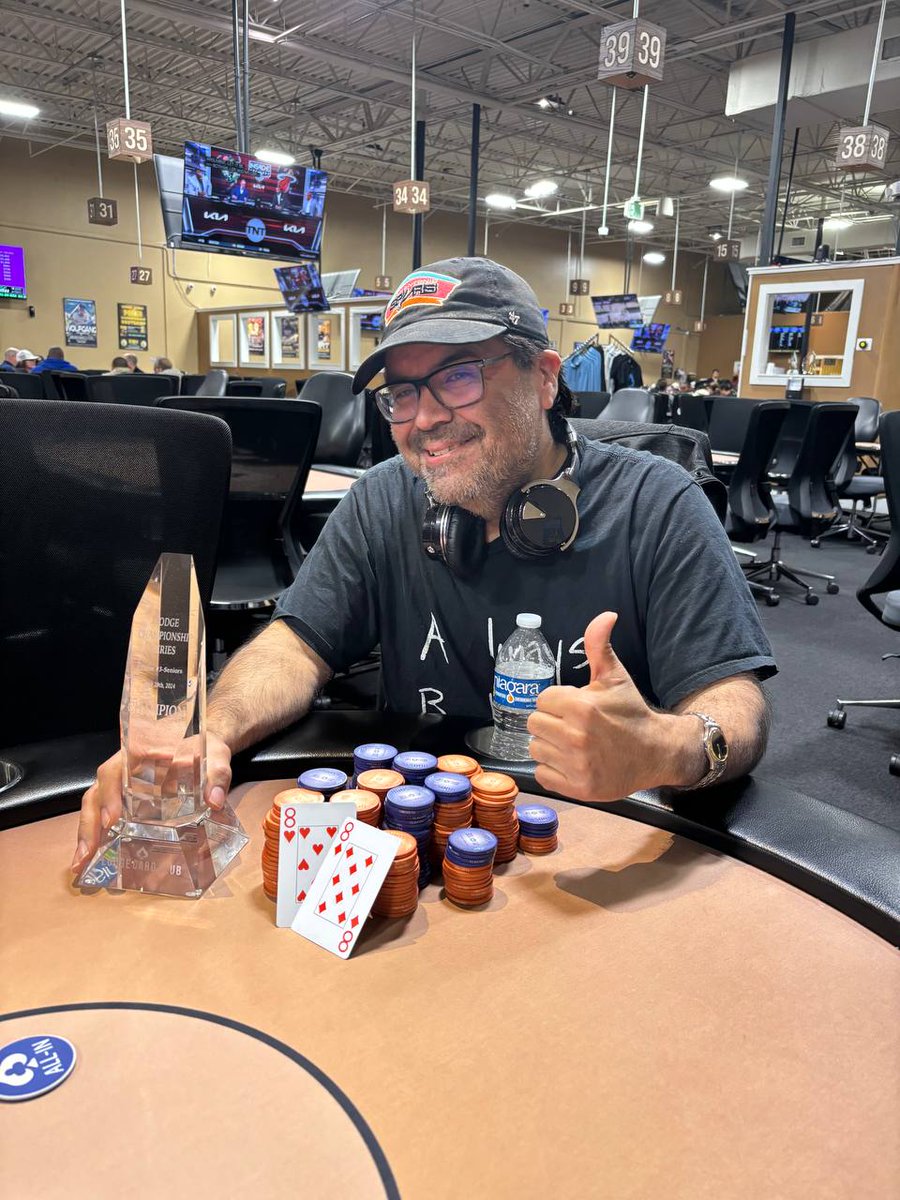 Congrats to Jose Mendez for winning $6,333 and the trophy after a deal in the LCS Seniors Event!