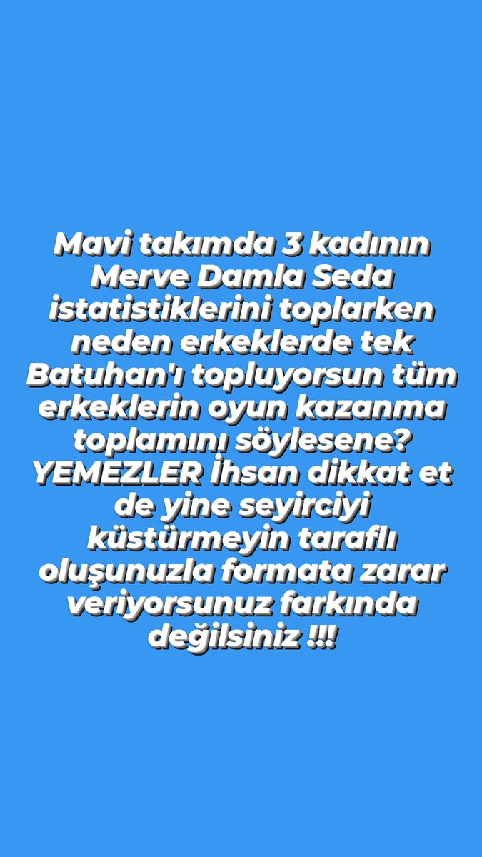 Acun Ilıcalı bey lütfen masalara biraz eğitimli mantıklı ve objektif yorum yapabilecek birilerini oturtun hergün rezil olmaktan bıkmadılar objektif hiç değiller programı batırıyorlar‼️
@acunilicali @SurvivorEkstra @HakanHatipoglu @tarkanihsan #SurvivorEkstra #SurvivorAllStar2024