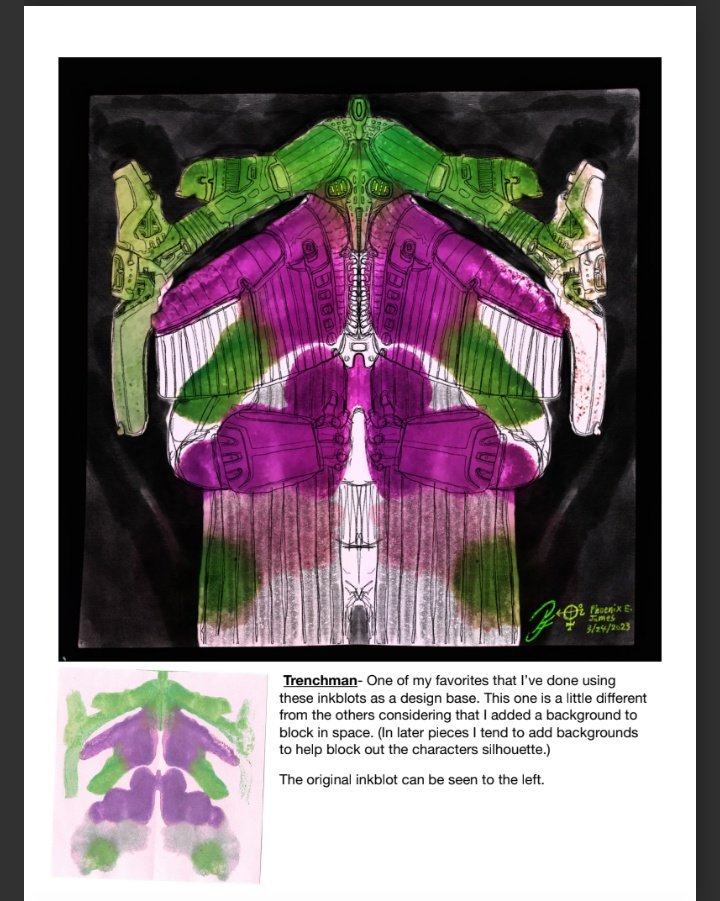 PhoenixEJames's tweet photo. "Blotted Symmetry" By-Phoenix E James
A free 43 page book consisting of over 100 original watercolor inkblots and a selection of original artwork I've done over the years inspired by said inkblots.
#art #book #artbook #inkblots #creaturedesign #digital
https://t.co/XaAo9WE3a3 https://t.co/OtB4QuK5qd