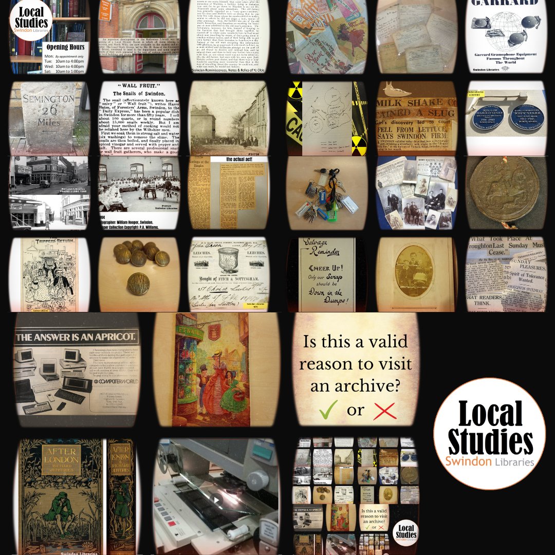 #WhyArchives, and why #Archive30? Because we want to share the breadth of Swindon’s collection, and we love digging through our resources and discovering cool stuff! If you would also like to discover cool stuff, come & see us Tuesdays & Wednesdays 10am-4pm, Saturdays 10am-1pm.