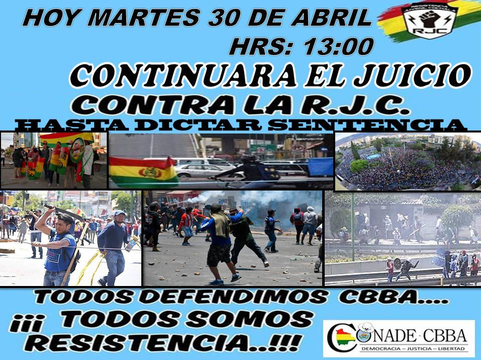 @LosTiemposBol @hrw @TAMARA_SUJU @HamdanFernando @GHRL_ORG @Lizethberamendi @exilioboliviano
Los jóvenes estudiantes de la Resistencia Juvenil Cochala #RJC enfrentando la #DictaduraEnBolivia 
Han puntualizado que será hasta la sentencia.
#NoEsJusticiaEsVenganza
#CochabambaDePieNuncaDeRodillas
#NoLosDejemosSolos