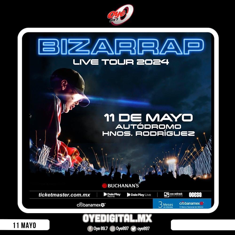 Llega @bizarrap a la Ciudad de México este 11 de mayo 😎🎶 ¿Quién dice yo? ¿Cuál es tu sesión favorita? regístrate en oyedigital.mx 🙌 #Oye897fm #OyeTeInvita