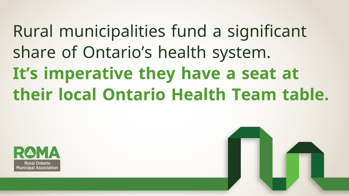Only 10% of #ROMA survey respondents said they were engaged with Ontario Health Teams. As OHTs reshape the way services are delivered across the province, it’s imperative that rural municipalities have a seat at the table. #FillTheGaps
@OntarioHealthOH tinyurl.com/ywemz9sa