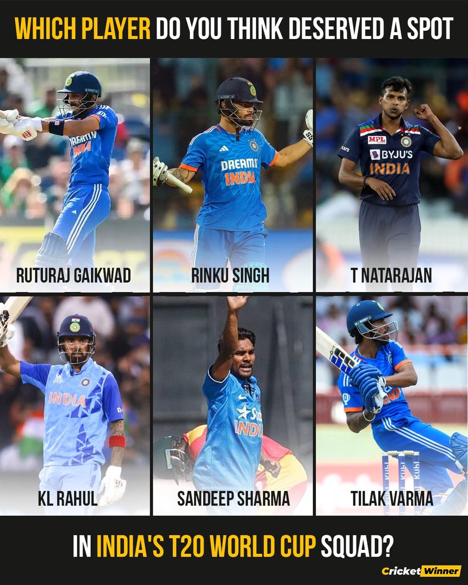 Name that one player who deserved a spot in India's T20 World Cup squad.

#T20WorldCup2024 #India #Indiasquad #T20WorldCup #CricketWinner