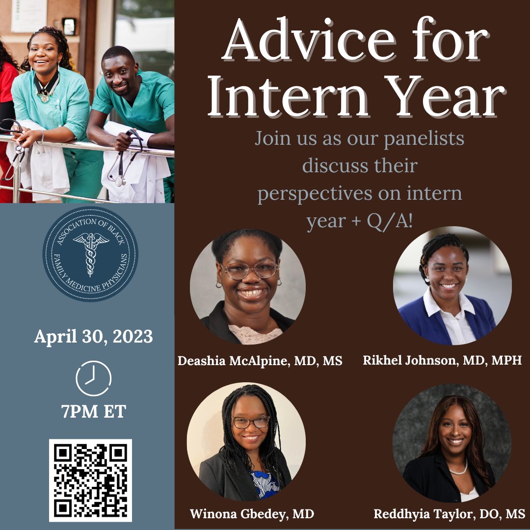 You've matched! Now what? Join us TONIGHT to get the ins and outs of how to survive intern year. Click the link to add this to your calendar so you don’t miss it! See you there! evt.to/eagduesgw #FMRevolution #FamilyMedicine #Match2024 #MedTwitter
@aafp
@futurefamilymed