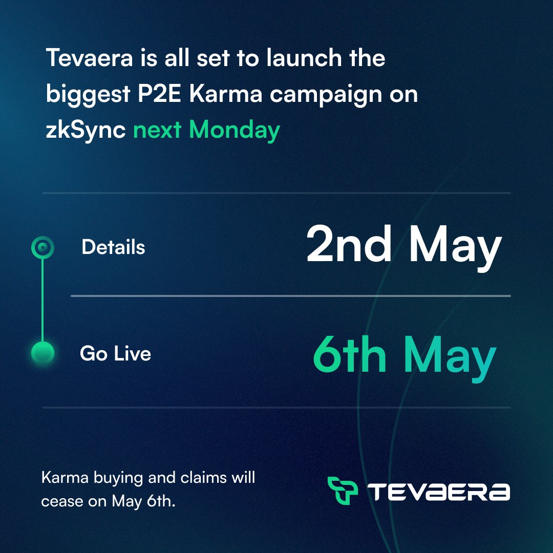 P2E coming soon on Teva Run👀 🎮 45 days Phase 1 with big rewards ✅Open Referral program for everyone 🚨Karma Claim and buying will stop on May 6th 🏁Start practicing now, daily quests Teva Run ain't easy but rewards are lit : ) #tevaera #zksync
